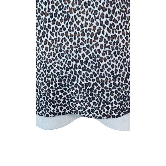 NWT Banana Republic Small Leopard Print V-Neck Merino Wool Sweater - Picture 14 of 15